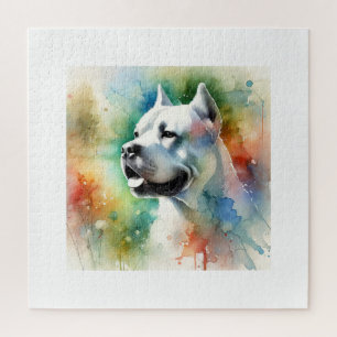 Dogo Argentino Dog 140624AREF110 - Watercolor Jigsaw Puzzle