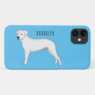 Dogo argentino dog cartoon illustration Case-Mate iPhone case