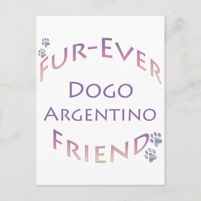 Dogo Argentino Furever Postcard (Front)