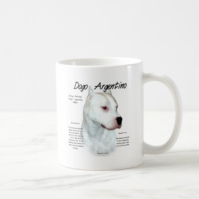 Dogo Argentino History Design Coffee Mug (Right)