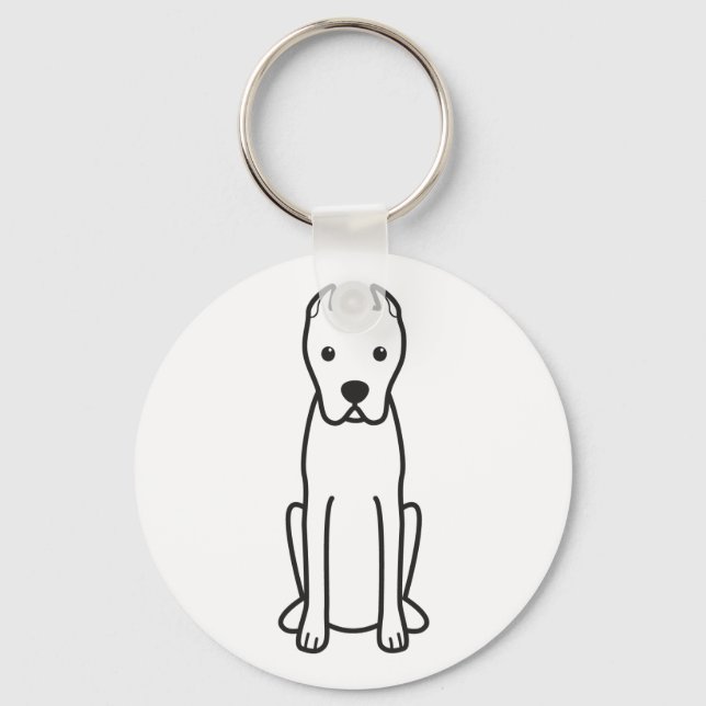 Dogo Argentino Key Ring (Front)