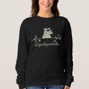 Dogo Argentino Mom Heartbeat With Dog Cool For Mot Sweatshirt