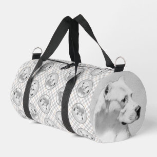 Dogo Argentino Painting Mastiff Original Dog Art Duffle Bag