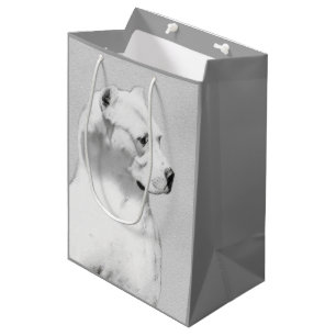Dogo Argentino Painting - Original Dog Art Medium Gift Bag