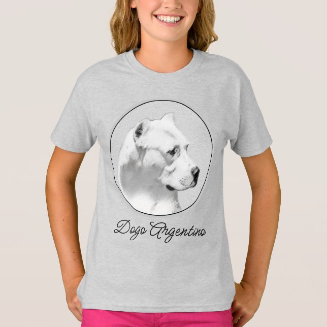 Dogo Argentino Painting - Original Dog Art T-Shirt (Front)
