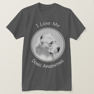 Dogo Argentino Painting - Original Dog Art T-Shirt