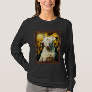 Dogo Argentino Painting Sunflower Flower Mom Women T-Shirt