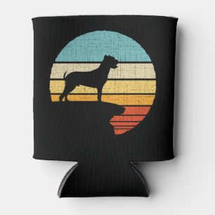 Dogo Argentino Retro Vintage 60s 70s Dog Puppy Can Cooler