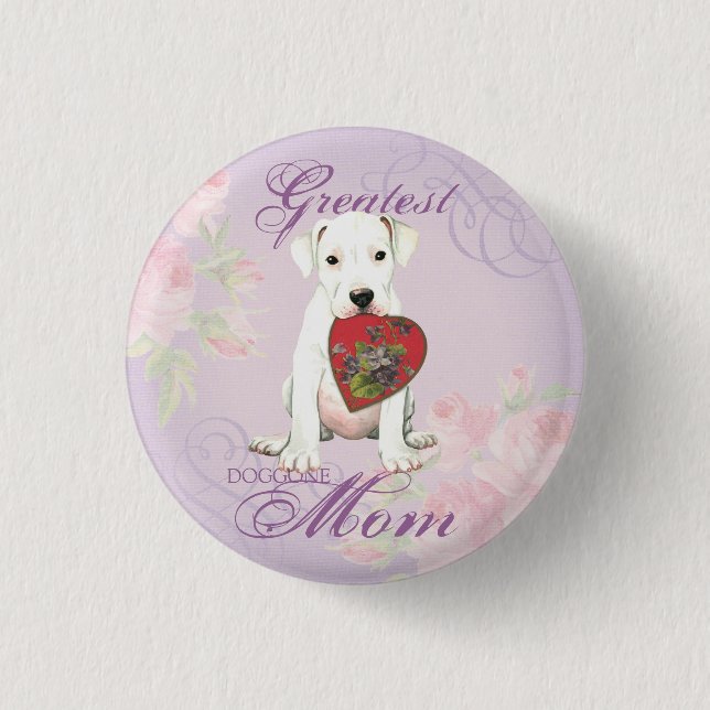 Dogo Heart Mum 3 Cm Round Badge (Front)
