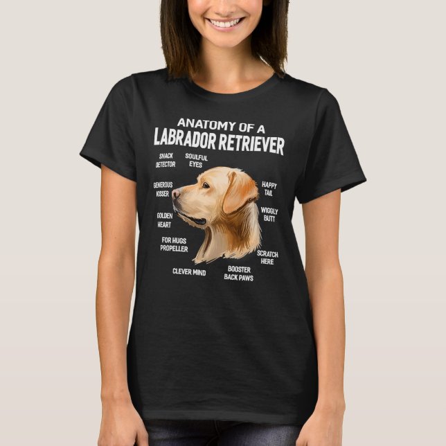 Dogs 365 Anatomy Of A Labrador Retriever Dog       T-Shirt (Front)