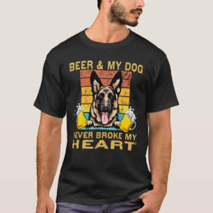 Dogs 365 Beer & Dog Never Broke My Heart T-Shirt