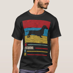 Dogs 365 Best Dachshund Dad Ever Retro Dog Gift T-Shirt