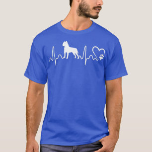 Dogs 365 Heartbeat Amstaff Dog Animal Rescue T-Shirt