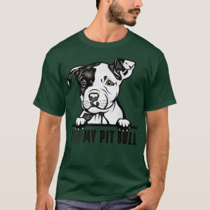 Dogs 365 Pit Bull Dog  I Love My Pet Cute PitBull  T-Shirt