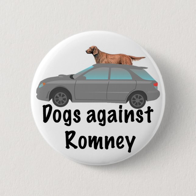 Dogs against Romney 6 Cm Round Badge (Front)