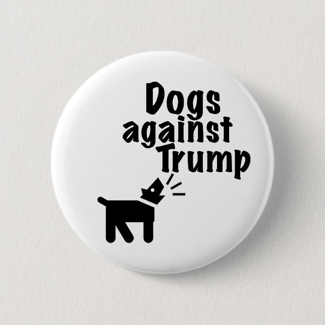 Dogs against Trump 6 Cm Round Badge (Front)