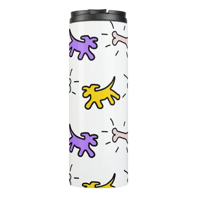 Dogs and Bones PY Graffiti Style Thermal Trumbler Thermal Tumbler (Back)