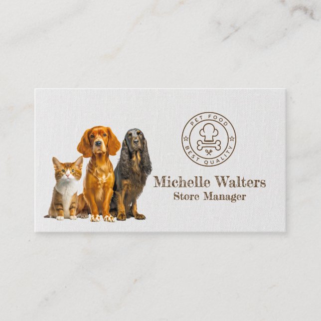 Dogs and Cat | Pet Supply Store Business Card (Front)