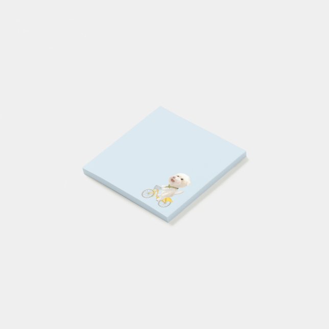 Dogs and Cats Biking by the Sea Post-it Notes (Angled)