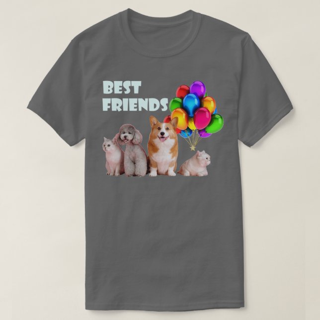Dogs and cats I love dogs and cats  T-Shirt (Design Front)