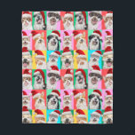 Dogs and Cats with Santa Beard Fleece Blanket<br><div class="desc">Merry Cuteness! | Avanti,  the Global Humour Brand™ has been entertaining the world with its Feel Good Funny greeting cards for over 40 years. Our characters live life to the fullest and celebrate the humour in everyday life.</div>