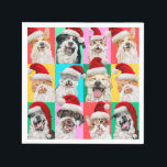 Dogs and Cats with Santa Beard Napkin<br><div class="desc">Merry Cuteness! | Avanti,  the Global Humour Brand™ has been entertaining the world with its Feel Good Funny greeting cards for over 40 years. Our characters live life to the fullest and celebrate the humour in everyday life.</div>