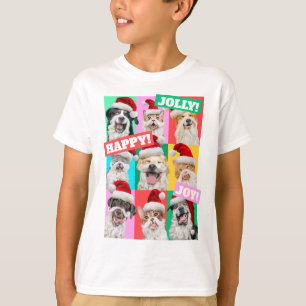 Dogs and Cats with Santa Beard T-Shirt