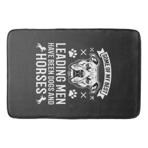 Dogs And Horses Leading Men Bath Mat