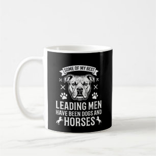 Dogs And Horses Leading Men Coffee Mug