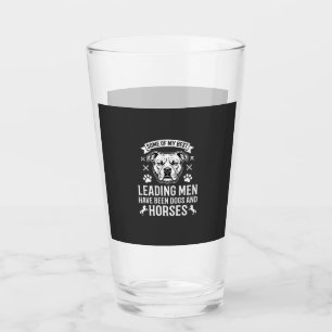 Dogs And Horses Leading Men Glass