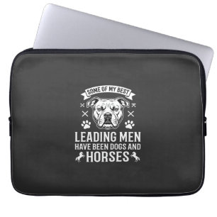 Dogs And Horses Leading Men Laptop Sleeve