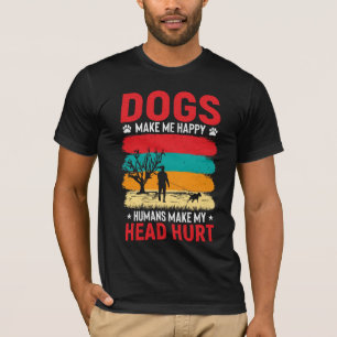 Dogs and Humans Humour T-Shirt