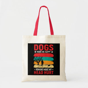 Dogs and Humans Humour Tote Bag