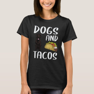 Dogs And Tacos Flat Coated Retriever Mexican Food T-Shirt