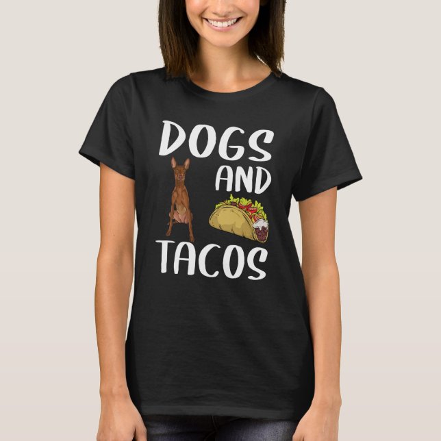 Dogs And Tacos Pharaoh Hound Mexican Food T-Shirt (Front)