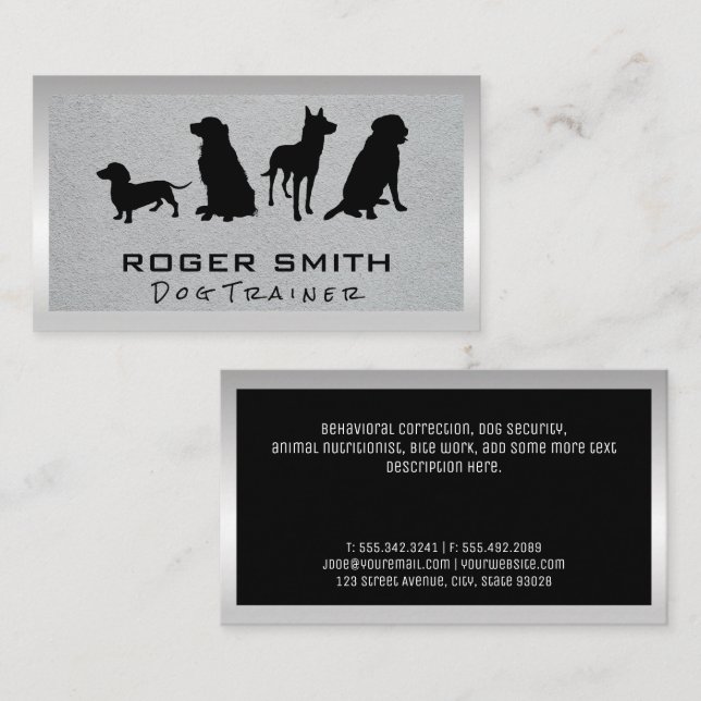 Dogs | Animals Services Business Card (Front/Back)