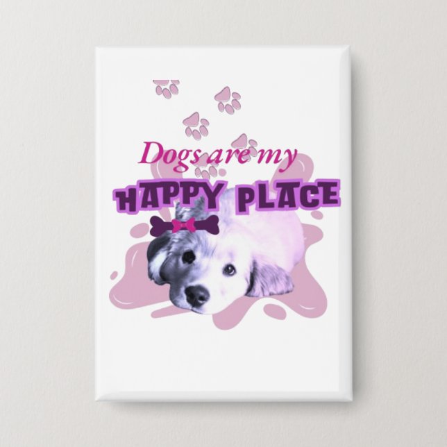 Dogs are a my happy place sticker  (Front)
