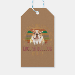 Dogs Are Cool But English Bulldog Curs Rule Funny Gift Tags