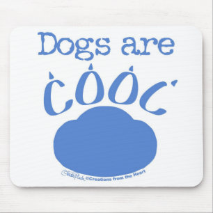 DOGS are Cool Paw Print Mouse Pad