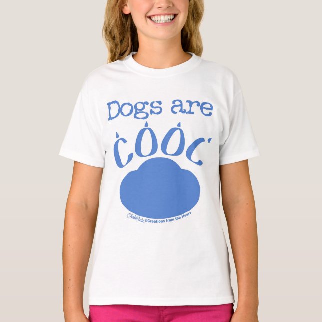 DOGS are Cool Paw Print T-Shirt (Front)