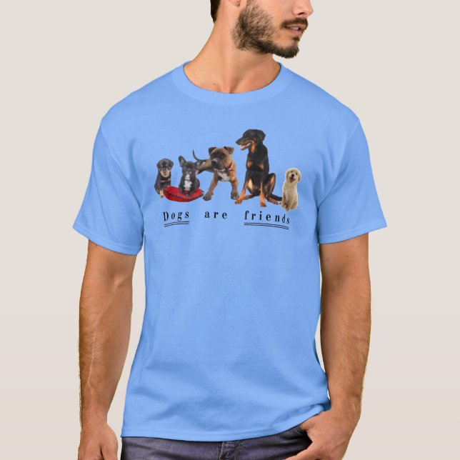 Dogs are Friends retro T-Shirt (Front)
