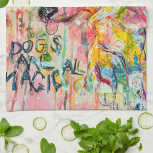 DOGS ARE MAGICAL TEA TOWEL