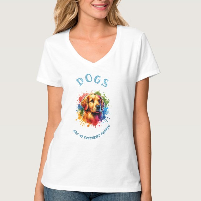 Dogs Are My Favorite People T-Shirt (Front)