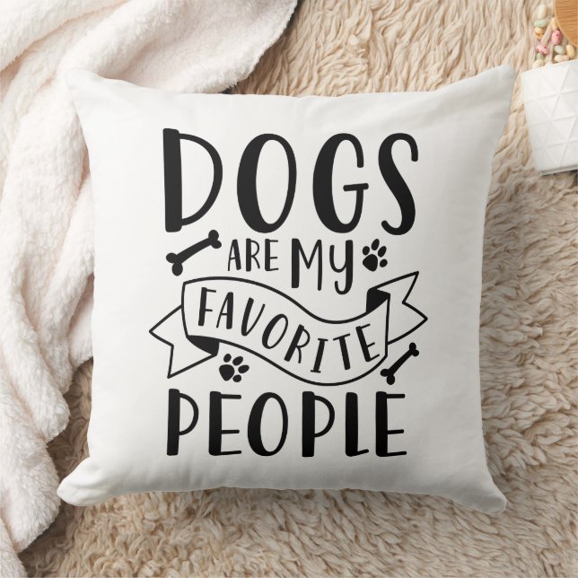 Dogs Are My Favourite People Cushion (Blanket)