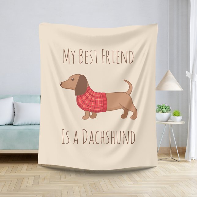 Dogs are my Favourite People Dachshund Wiener Dog Sherpa Blanket (Creator Uploaded)