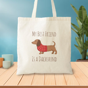 Dogs are my Favourite People Dachshund Wiener Dog Tote Bag