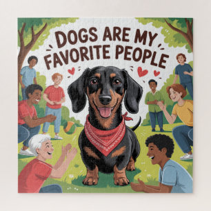 Dogs Are My Favourite People Jigsaw Puzzle