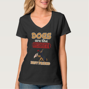 Dogs Are The Perfect Best Friend Women Human Doggy T-Shirt