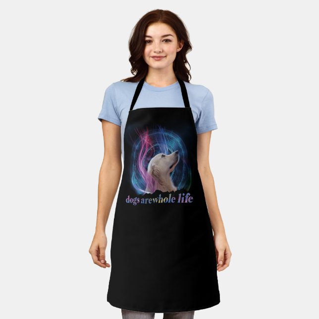 Dogs Are Whole Life Colourful Apron (Worn)
