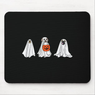 Dogs As Ghosts For Halloween Funny Ghost Dogs Mouse Pad